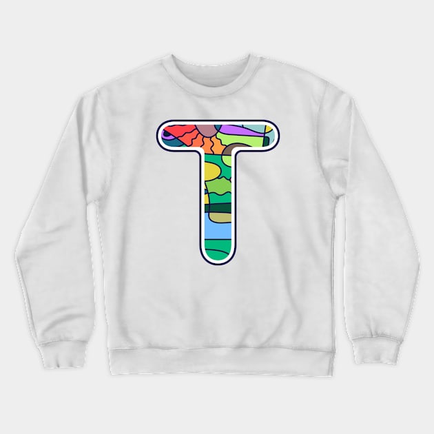 Alphabet T Crewneck Sweatshirt by SASTRAVILA